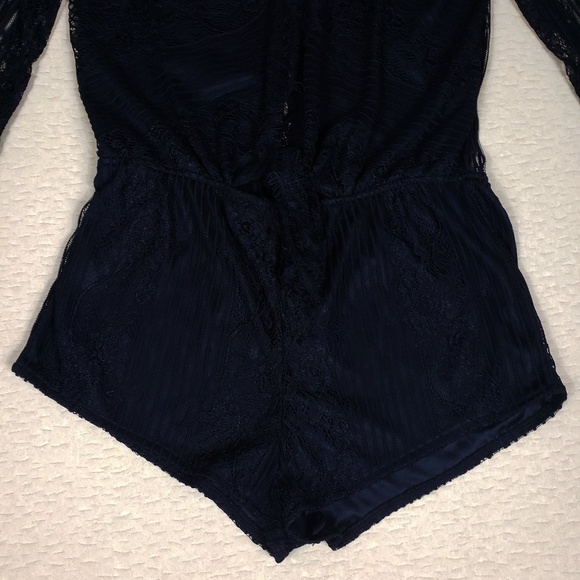 Maddy...k Black Lace Romper M - Picture 3 of 6